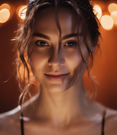 Realistic Beautiful Woman Portrait
